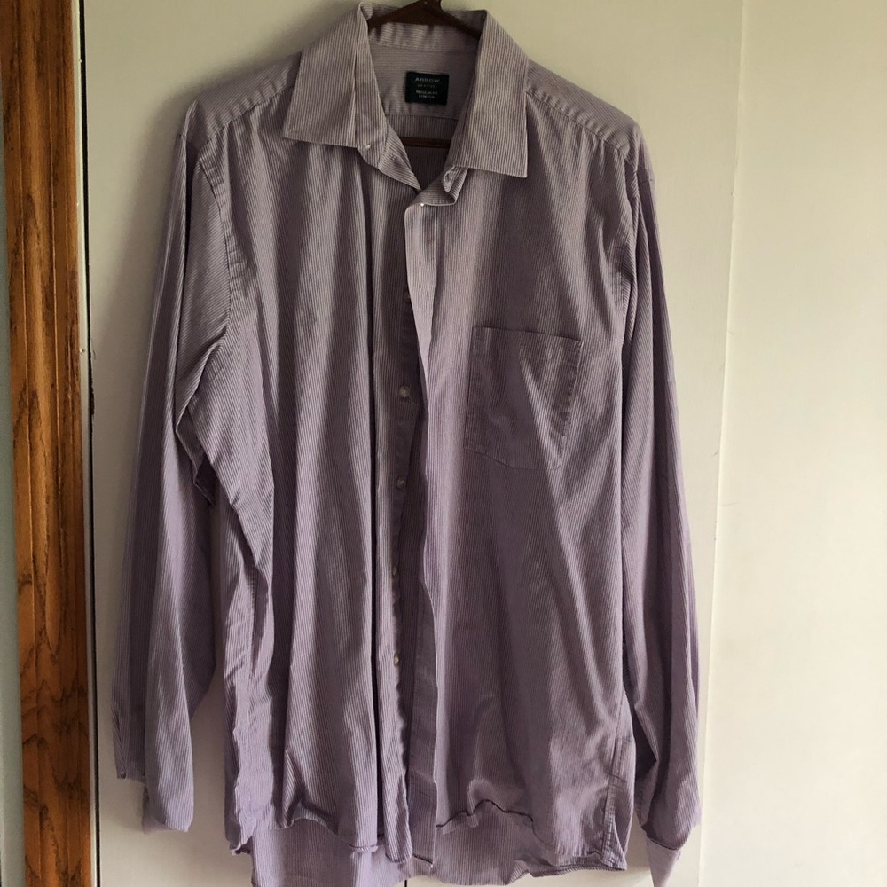 Subtle Stripe Purple Dress Shirt